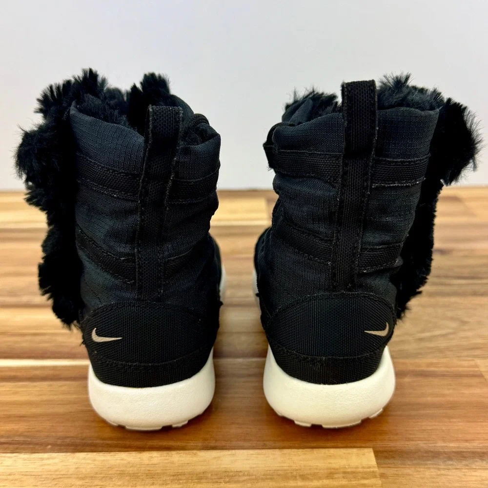 Nike Winter Boots Faux Fur Trim Pull On‎ Black Toddler Size 6C